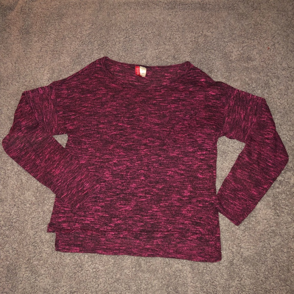 H&M Long Sleeve Maroon Top